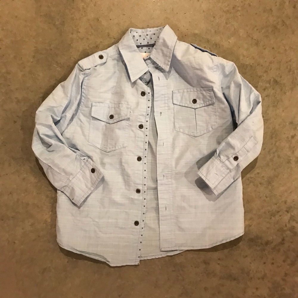 Paper denim and cloth button down